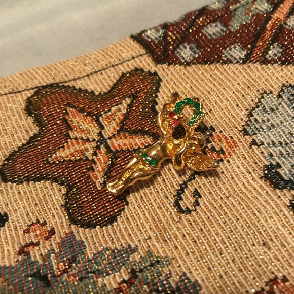 Christmas Snowman Santa Star Vest Vintage MNLY Beige Tan Claus EUC M - Picture 11 of 12